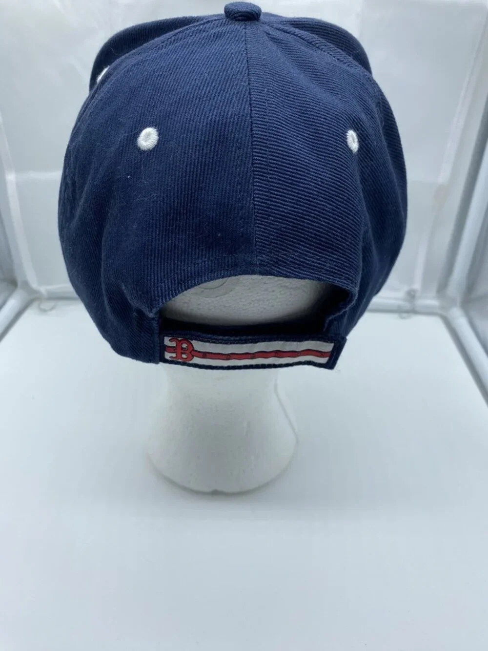 Boston Red Sox Hat Blue Adjustable Hook & Loop MLB Red B Baseball Cap